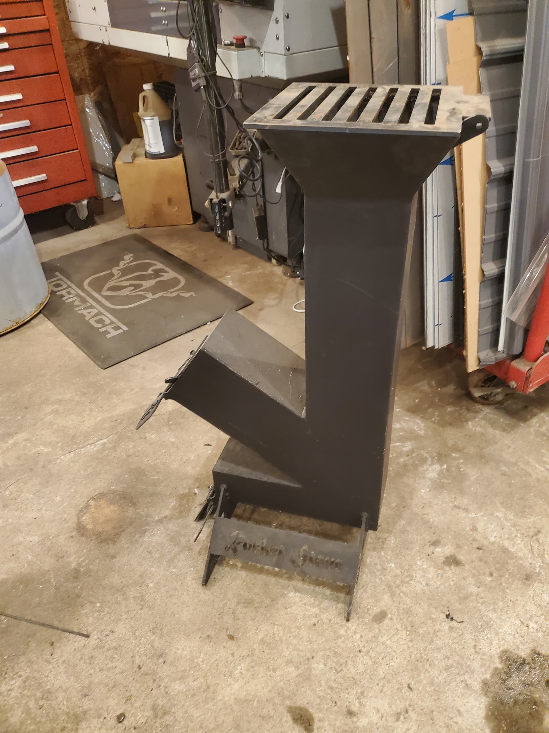 Quick look at a rocket stove cut on the PL Plasma Tormach Forums