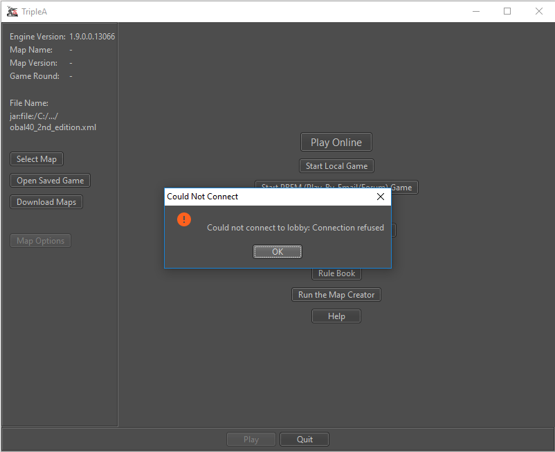 Could not connect to lobby Connection Refused TripleA Forum