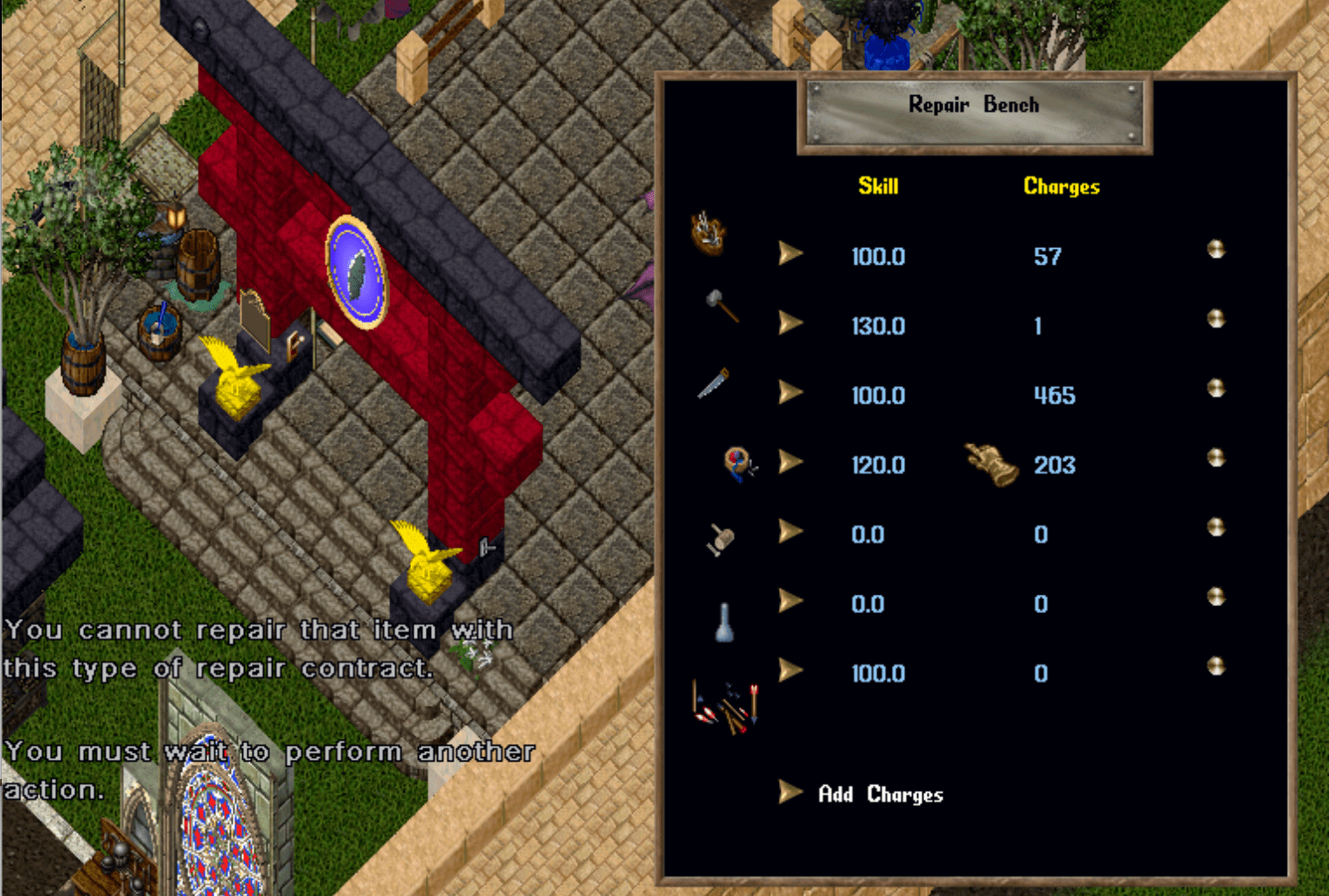 This item(Grugor's Shield Gargoyles) cannot be repaired. Ultima