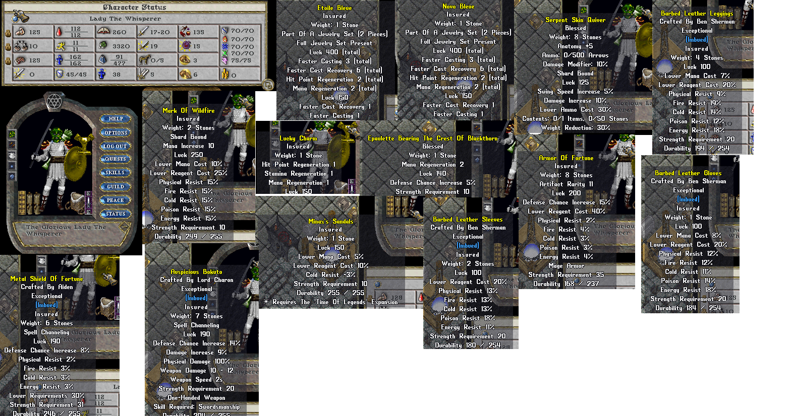Crafting a Mage Luck Suit for the Mini Abominations Ultima Online Forums