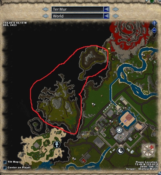How do I get to these two areas in Ter Mur? Ultima Online Forums