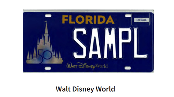 Walt Disney World 50th anniversary license plates now available in
