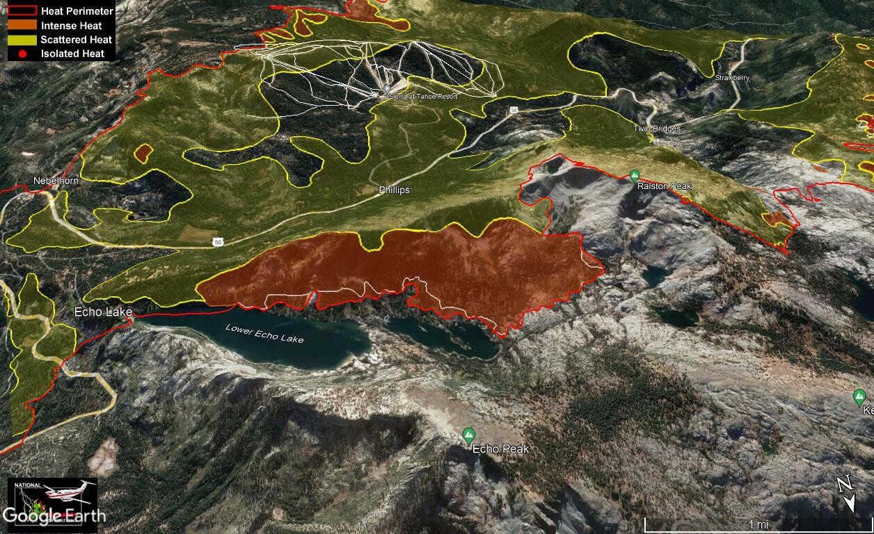 Caldor Fire Fire Severity and 9/8/2021 Heat Maps The Lookout