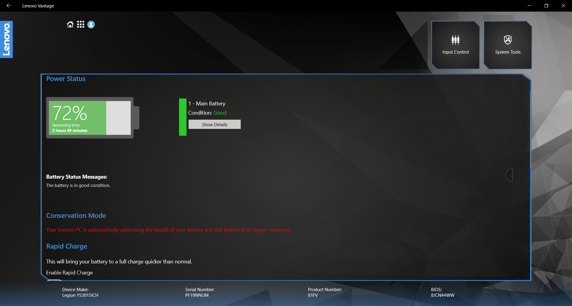 I want "Conservation Mode" feature back. The feature is gone after