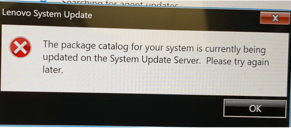 Lenovo system update ErrorEnglish Community