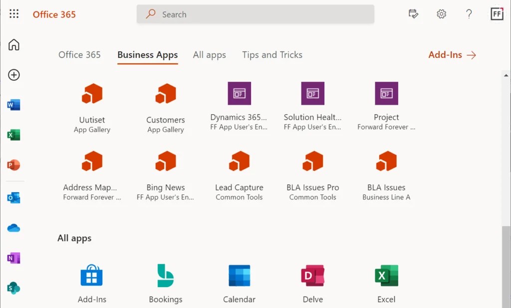 Where can I see a list of my Power Apps? Forward Forever