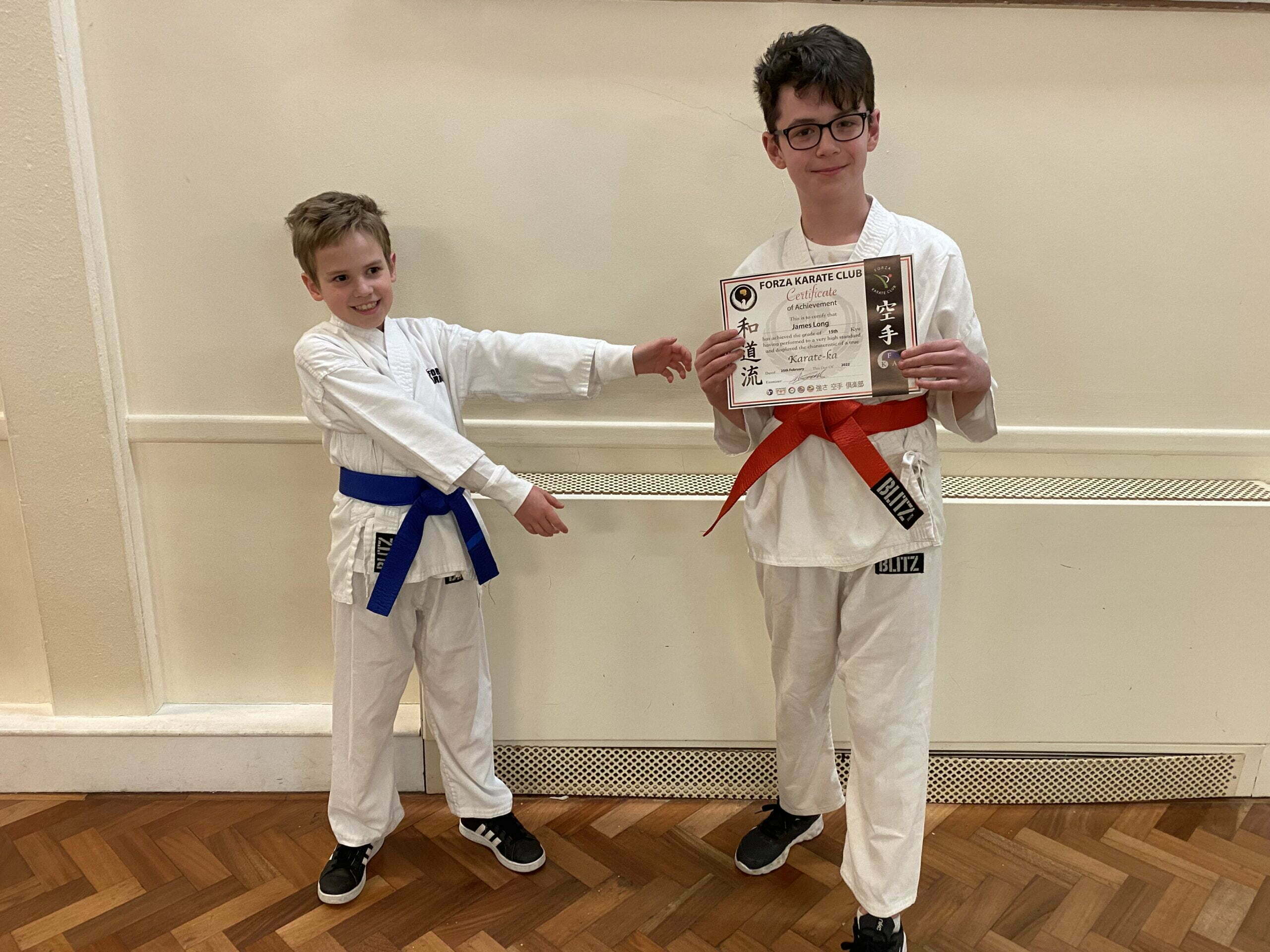 Grading success for Thorpe Bay Forza Karate Club