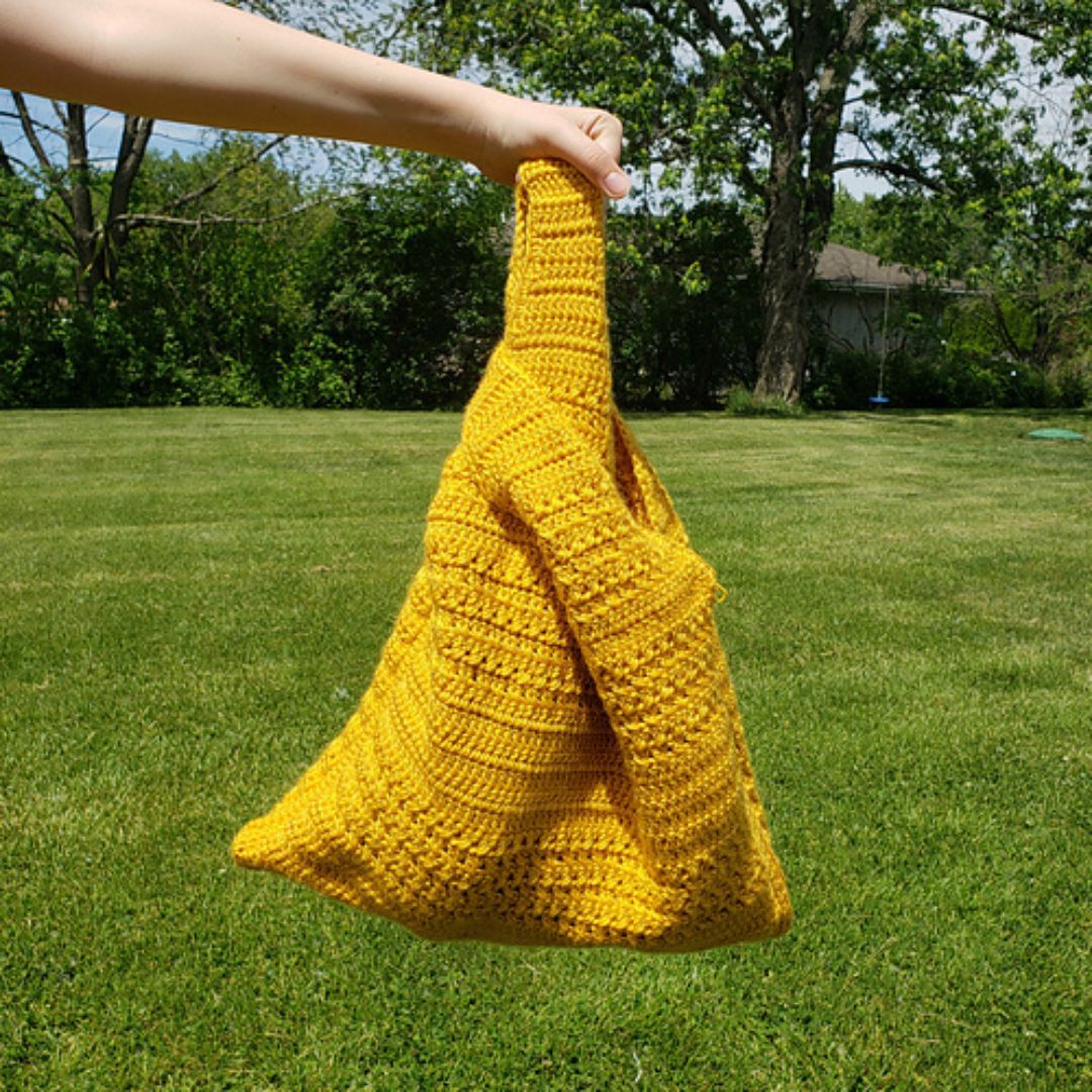 Japanese knot bag crochet pattern Fosbas Designs