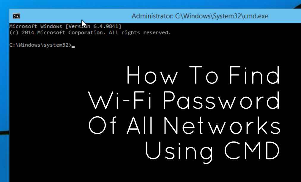 How To Find WiFi Password Using CMD Of All Connected Networks