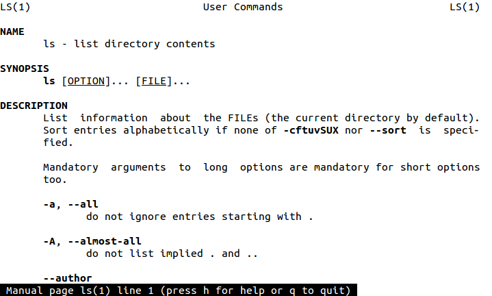man_ls-Man Pages-&amp;-Their-Navigation