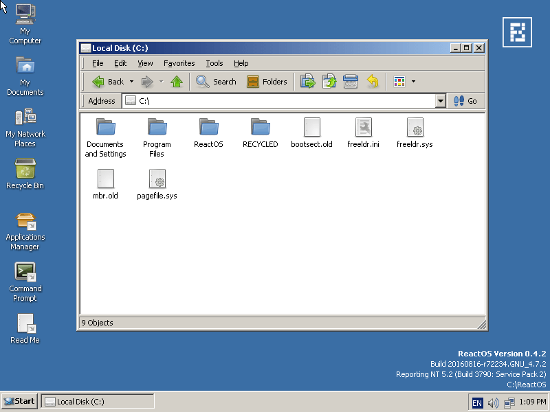 ReactOS 0.4.2, An Opensource Windows Clone With Unix Filesystem Support