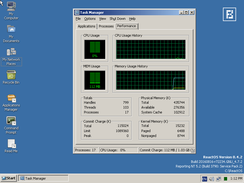 ReactOS 0.4.2, An Opensource Windows Clone With Unix Filesystem Support