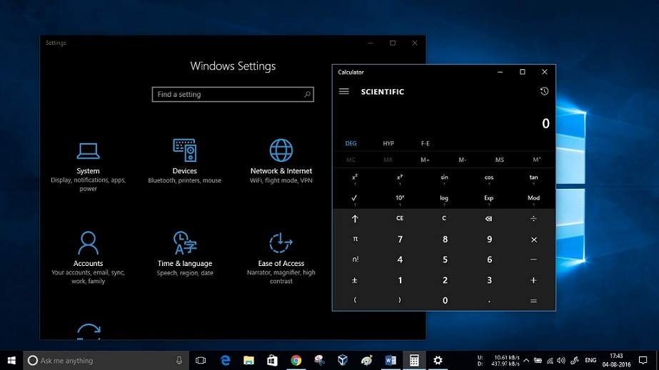 windows 10 anniversary update dark theme