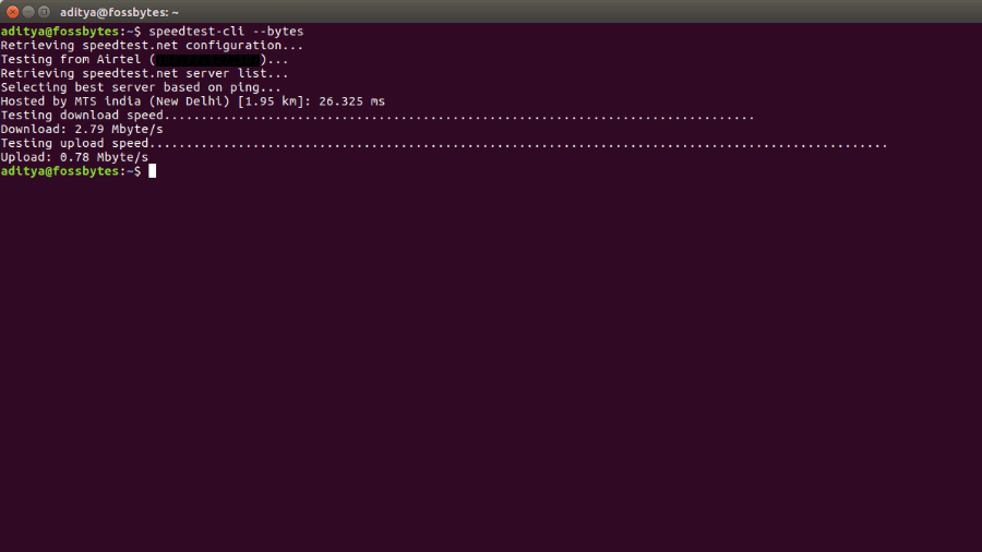 How To Test Speed Using Linux Command Line?