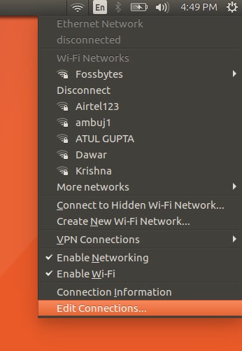 wifi network password ubuntu