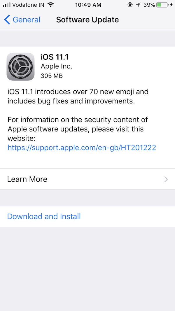 ios 11.1 update