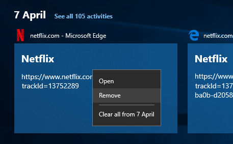 How To Use Windows 10 Timeline 2 Remove Activities