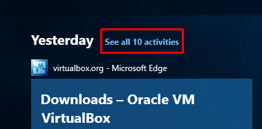 How To Use Windows 10 Timeline 5 See all activities