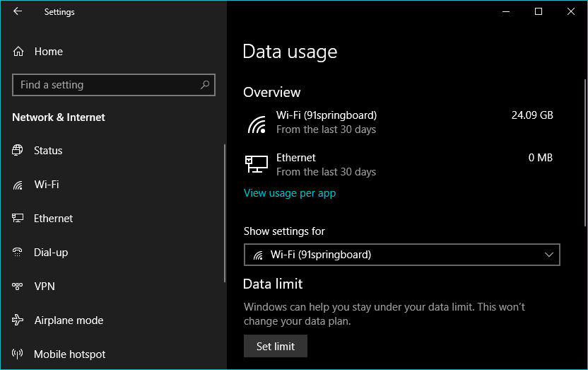 Windows 10 Data Usage How To Check Data Usage And Set Data Limit?