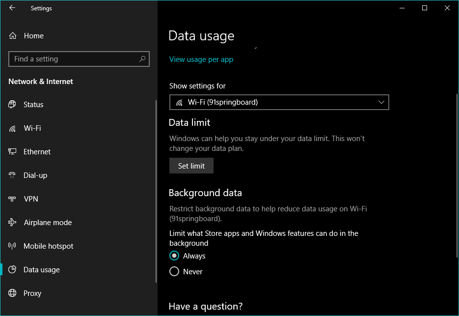 Windows 10 Data Usage How To Check Data Usage And Set Data Limit?