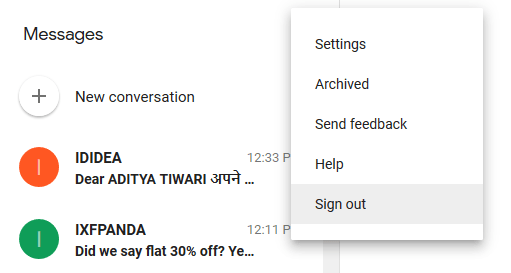 Android Messages Send text from Pc 2