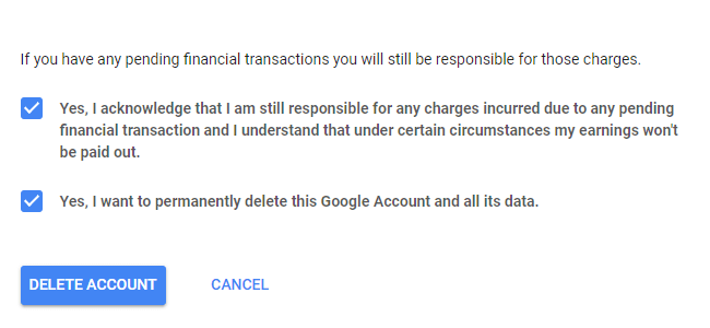 Delete Google Account Permanently 3