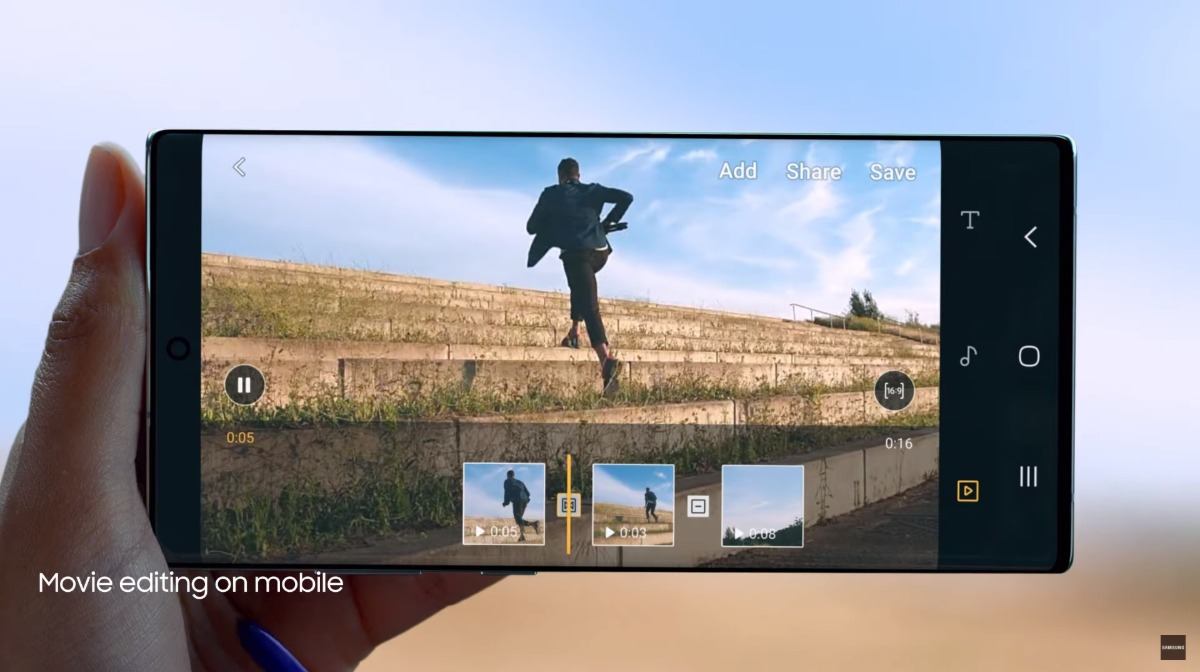 Galaxy Note 10 Note 10+ features 3 video editing