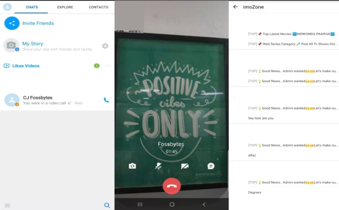 IMO facetime alternative
