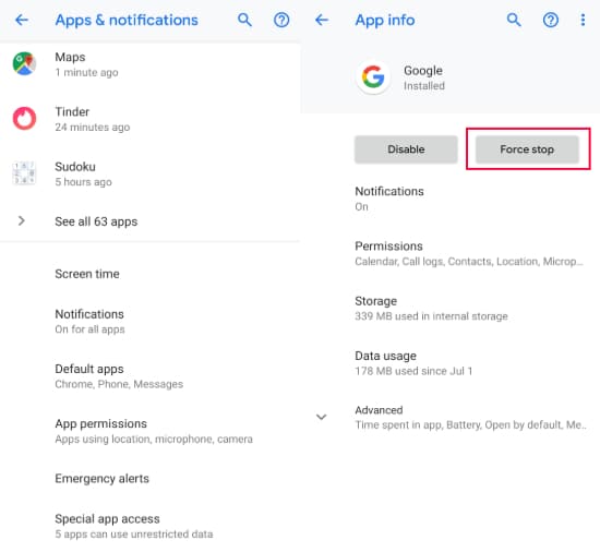 Google Assistant not working