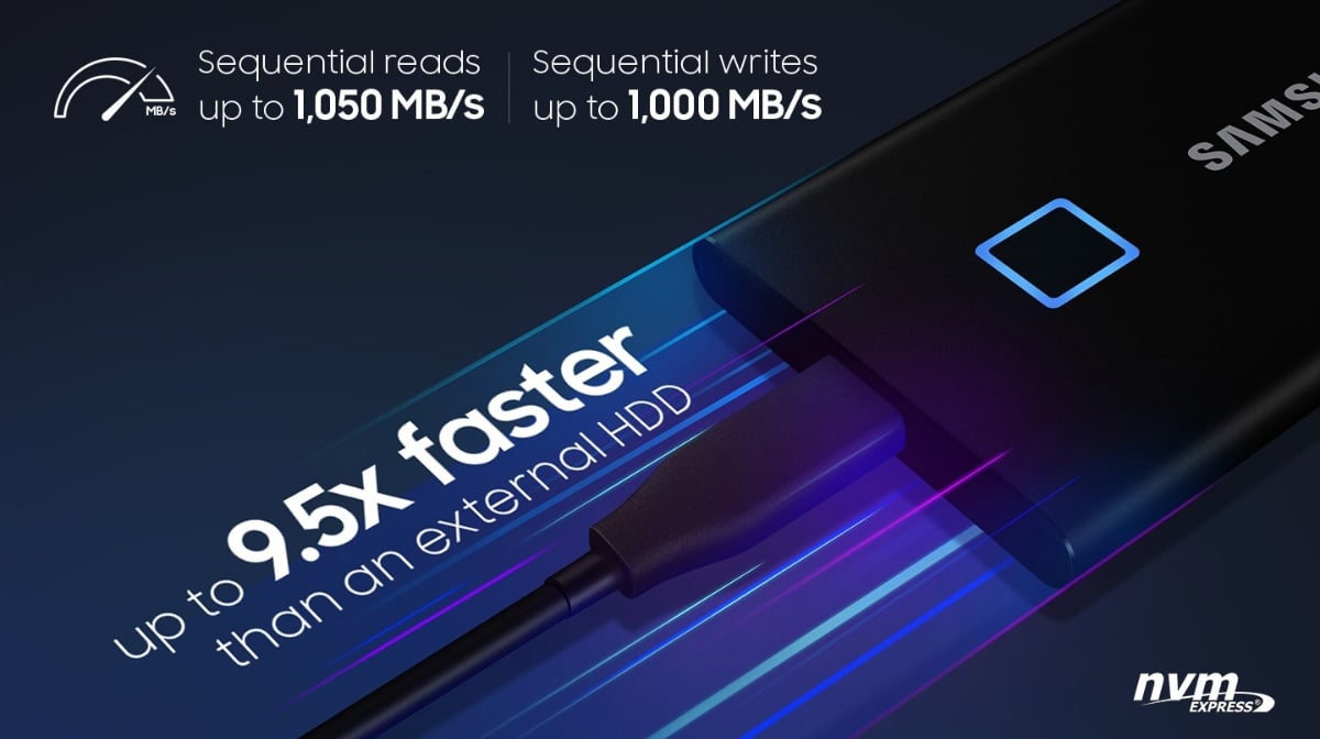 Samsung's New T7 Touch SSD Has A 'Fingerprint' Sensor