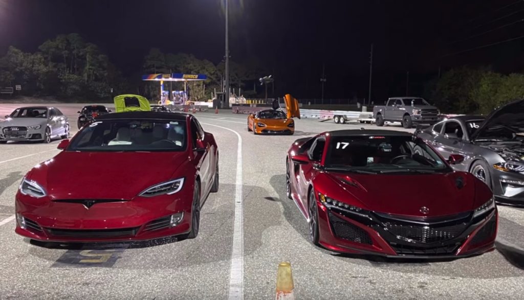 Tesla Model S Competes Against Hybrid Acura NSX Electric Vs Hybrid