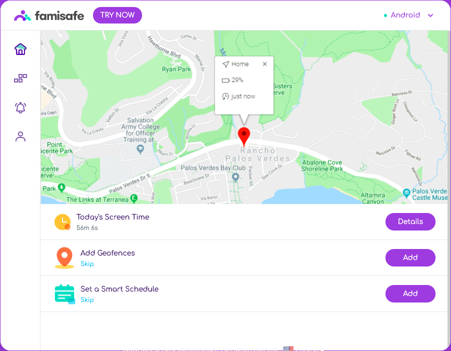 Famisafe parental control app_options