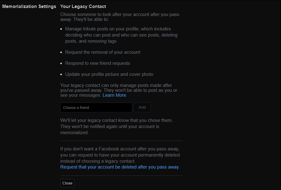 Delete Facebook Account After Death Process 2