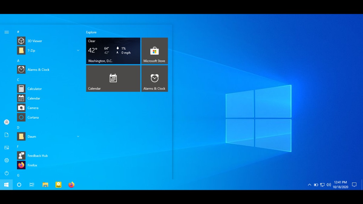 Windows 10 Start Menu Transparent, Thanks To A Bug