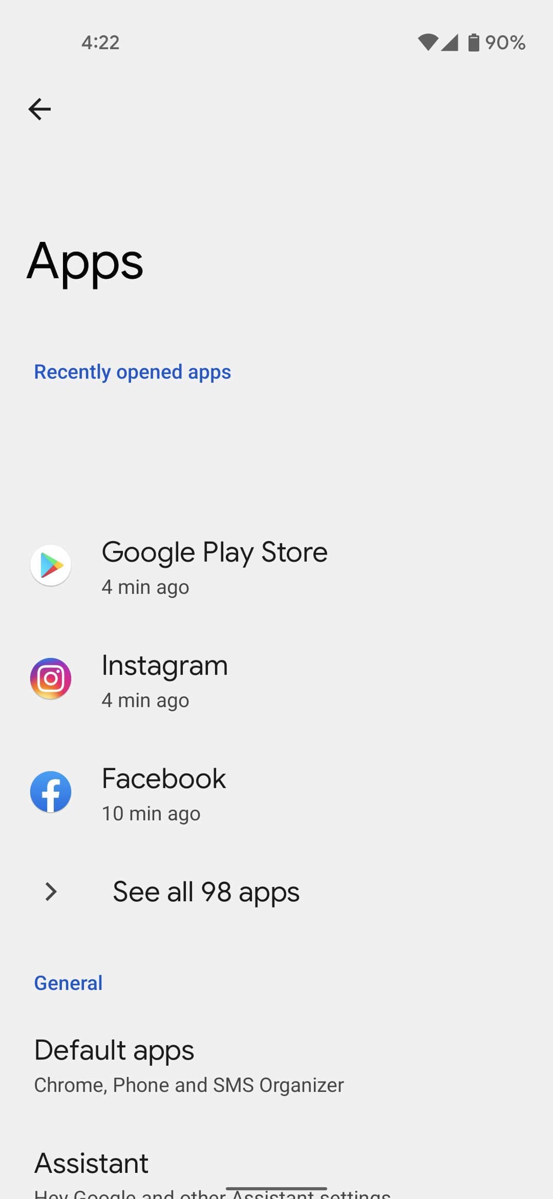 app managment android 12