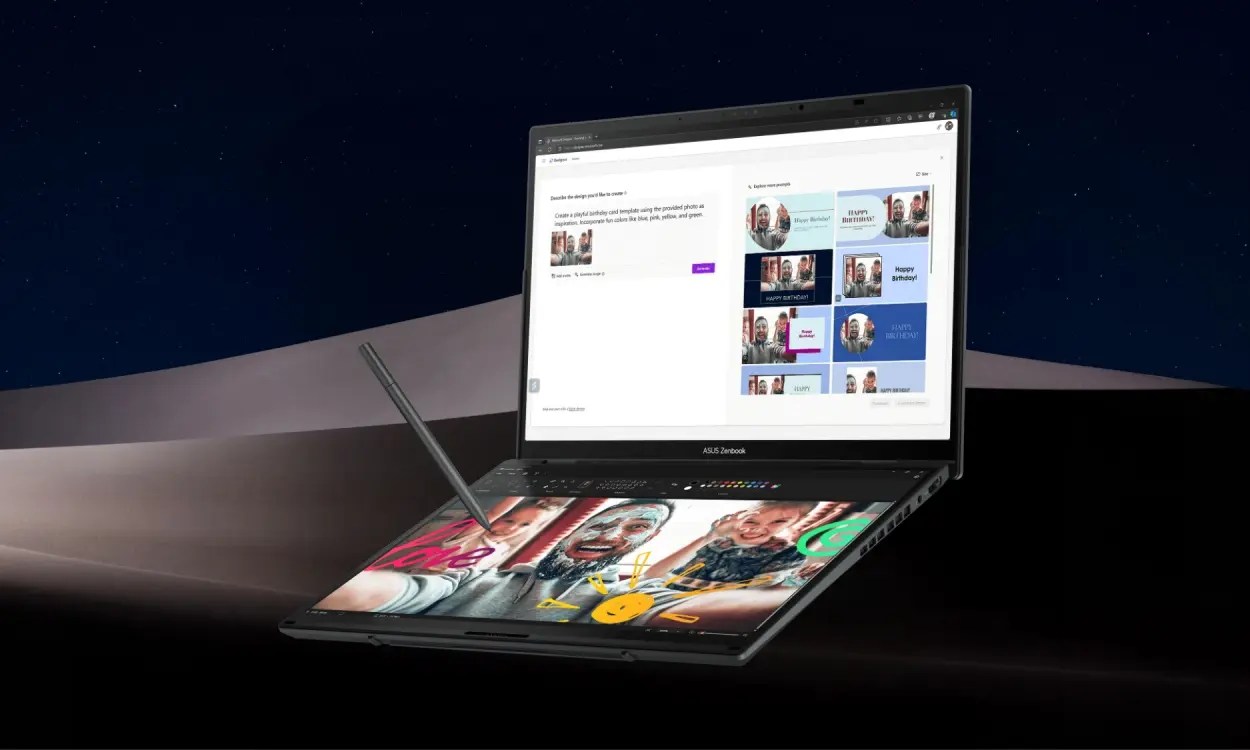 Image of the Asus Zenbook Duo Screens