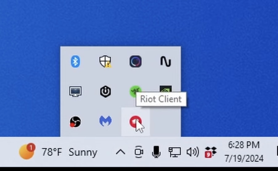 Image of the Riot Vanguard client