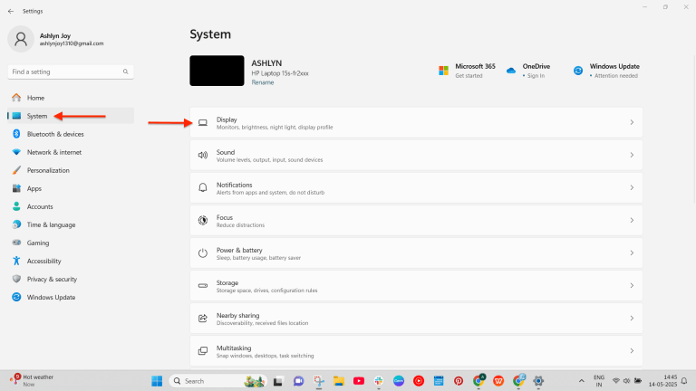 Image of the Display setting to turn on Hardware-Accelerated GPU Scheduling