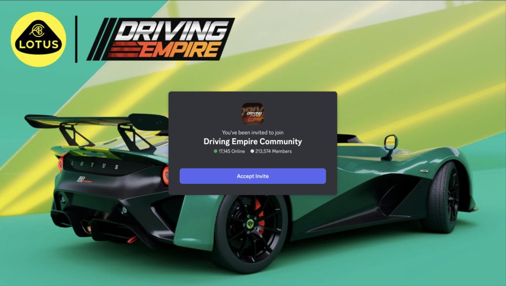 Driving empire discord