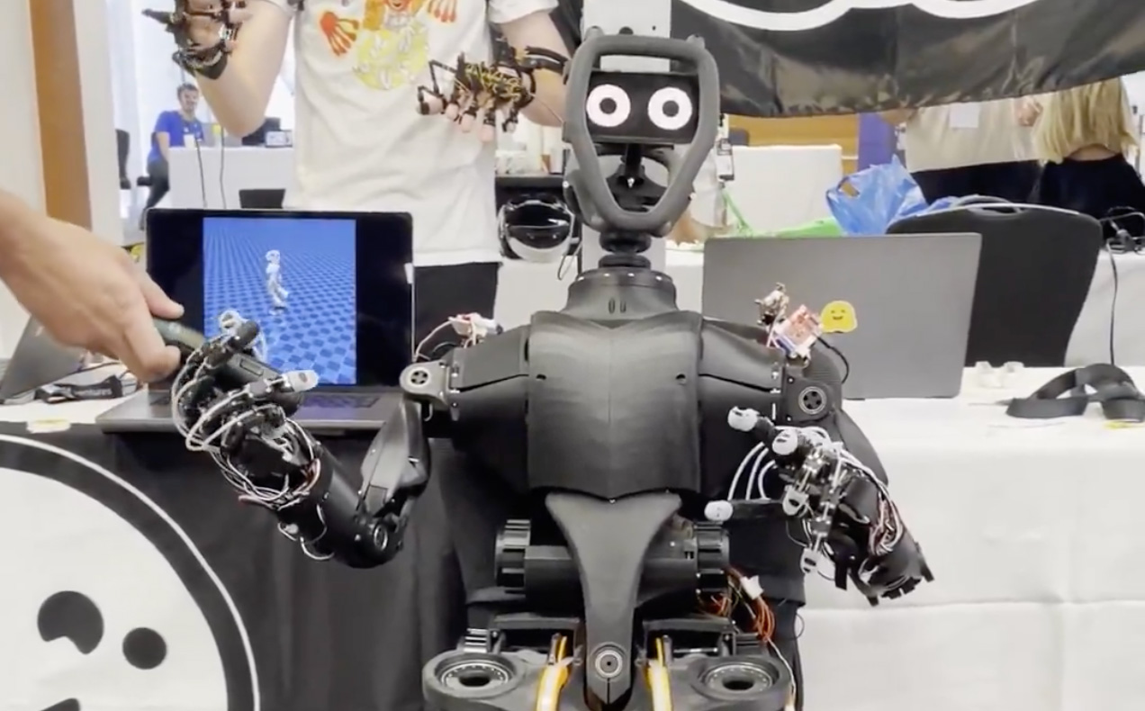 Hugging face humanoid robots
