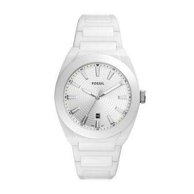 Fossil Watch for women in white color