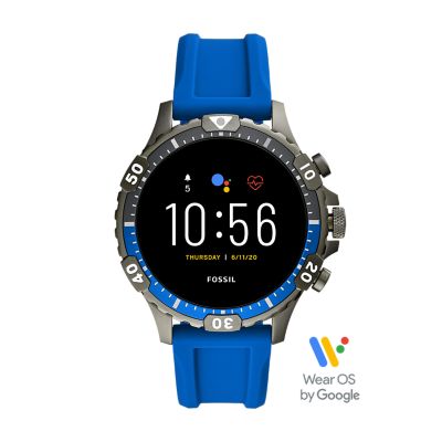 Gen 5 Smartwatch Garrett HR Blue Silicone Fossil