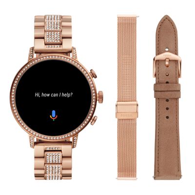FOSSIL Gen Smartwatch Venture HR Rose GoldTone Stainless Steel Me