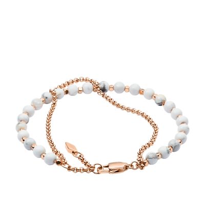 MultiBeaded Bracelet Fossil