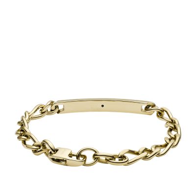 GoldTone Steel Plaque Bracelet Fossil