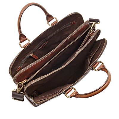 Dillon Large Double Zip Workbag Fossil