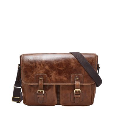 Men’s Fossil Cognac Leather Bag