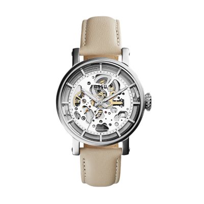 Original Boyfriend Mechanical Bone Leather Watch Fossil