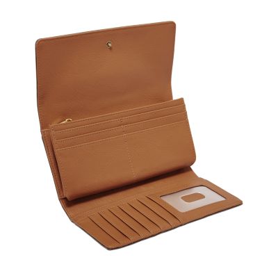 Logan RFID Flap Clutch Fossil