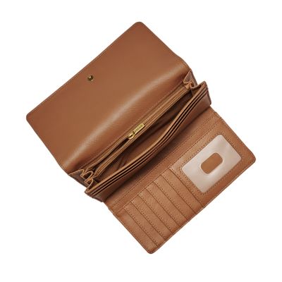 Logan RFID Flap Clutch Fossil